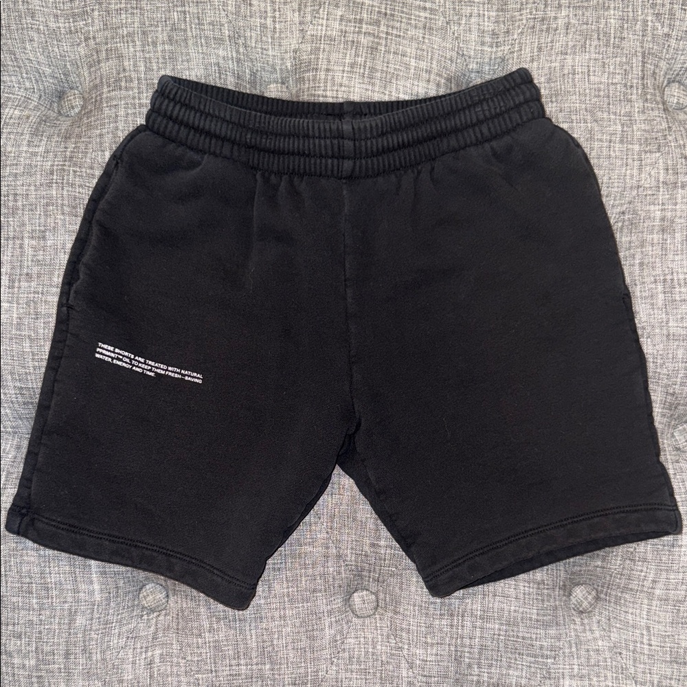 PANGAIA Boys Black Sweat Shorts Size 7–8 – Comfy & Minimal